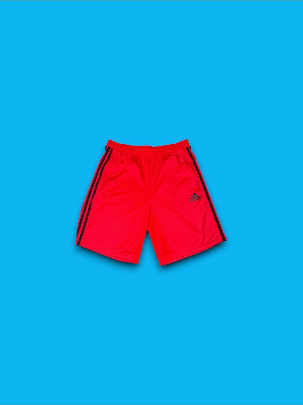 Adidas 3 Stripe Men's 3 Stripe Shorts Size Large IJ5981 Gym Red